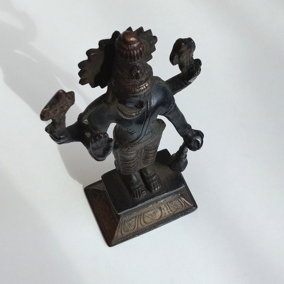 Antique Brass Bronze Statue Figurine From India 6 1/2” Tall - Picture 2 of 10